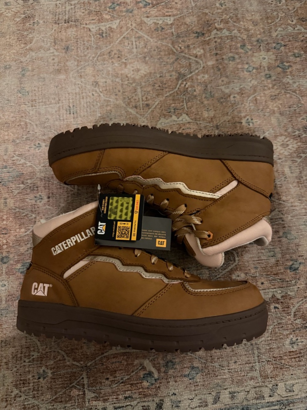 Caterpillar Brown and Tan Work COMPOSITE TOE Sneakers